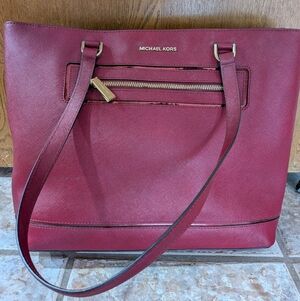 Michael Kors Burgundy Tote Bag